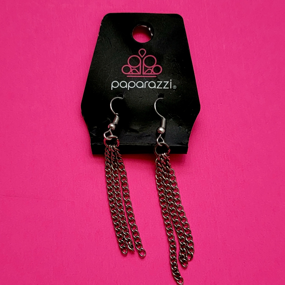 Paparazzi Silver Chain Dangle Earrings